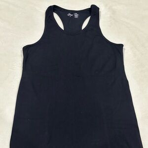 Zyia Tank Top Size Medium Copper Charged Seamless Shirt Black Racerback Workout